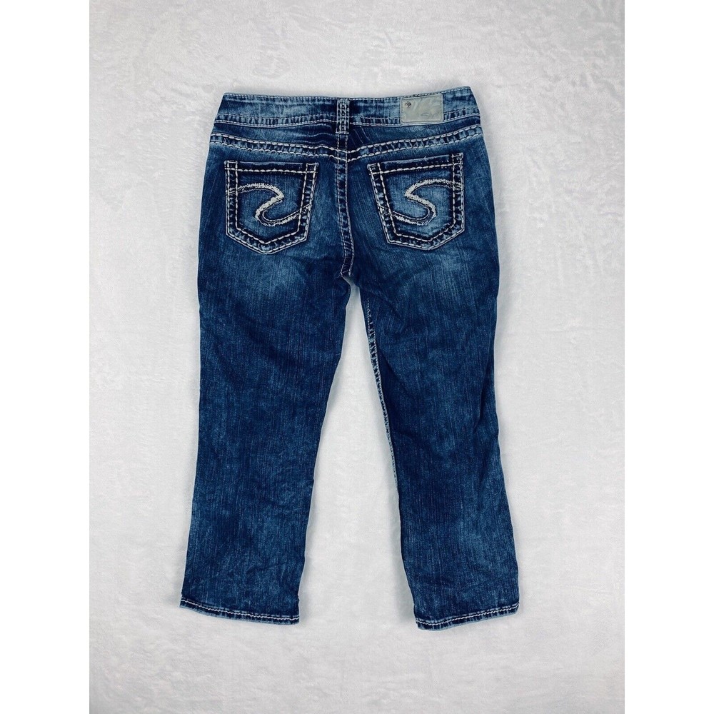 Silver Suki Capri Jeans Mid Rise Cropped Womens Size 29x22.5 - Picture 12 of 16